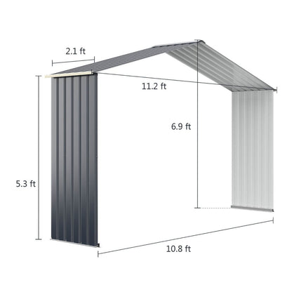 Abri de Jardin Métal 10,85 m²