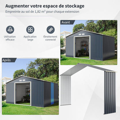 Abri de Jardin Métal 10,85 m²