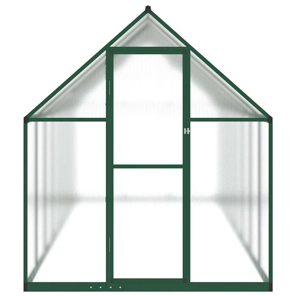 Serre en aluminium verte 445x169x195 cm avec cadre de base