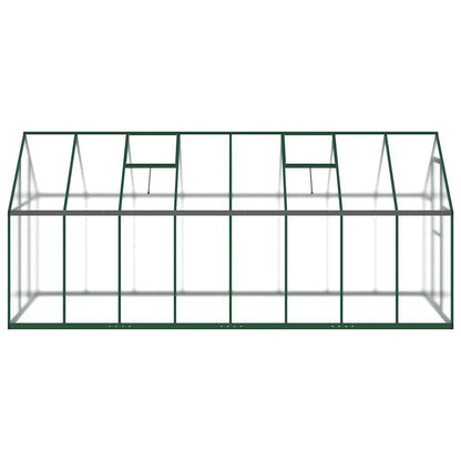 Serre en aluminium verte 445x169x195 cm avec cadre de base